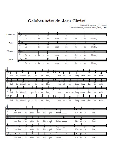 Michael Praetorius - Gelobet seist du Jesu Christ